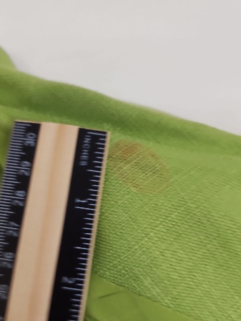 Scaasi Lime Green Linen Cropped Jacket Textured Button Blazer Size 12 - Picture 9 of 16